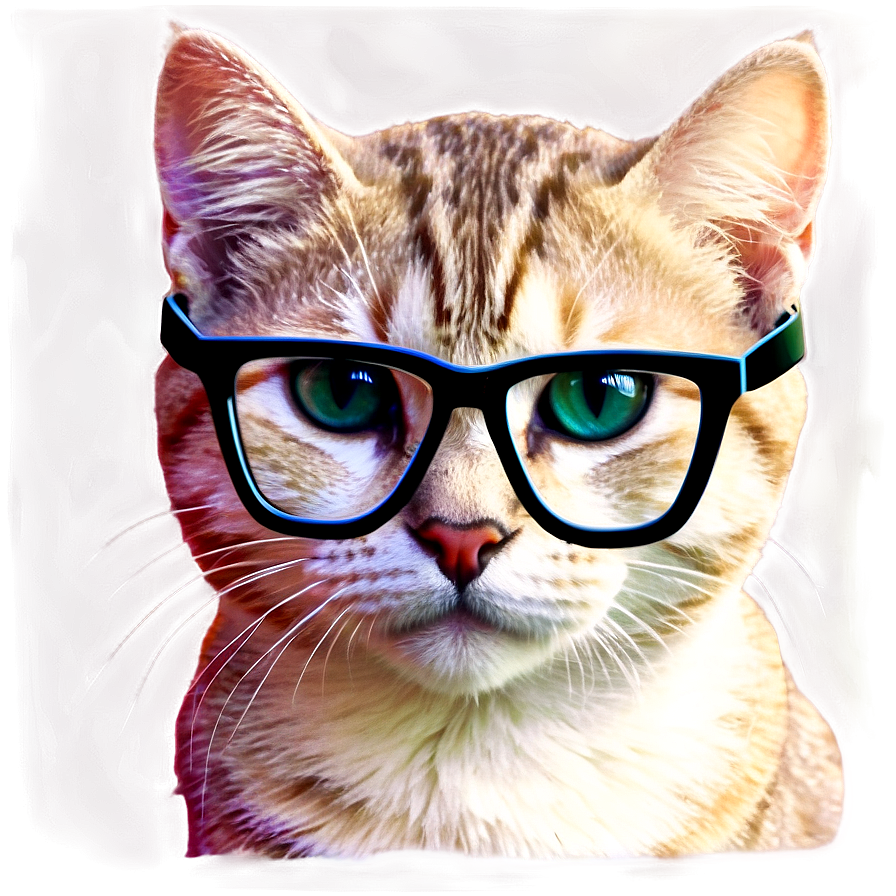 Hipster Cat Filter Png 06282024 PNG image