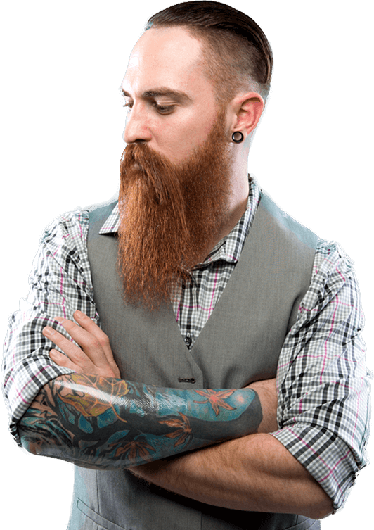 Hipster Manwith Beardand Tattoos PNG image