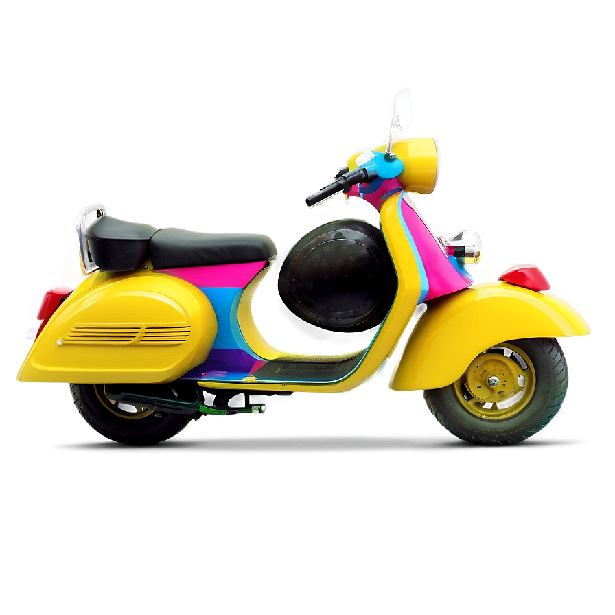 Hipster Vespa With Accessories Png Qam PNG image