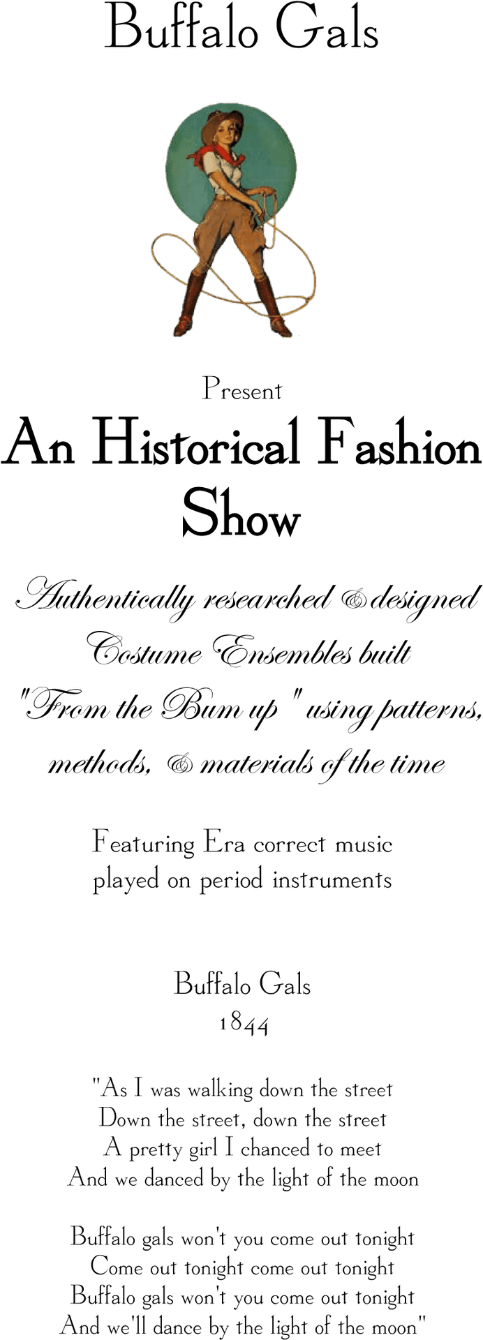 Historical Fashion Show Poster PNG image
