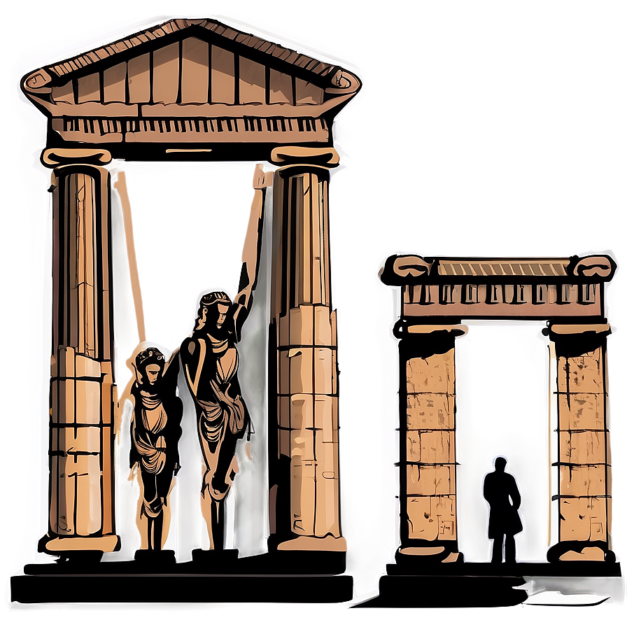 Historical Parthenon Outline Png Xsl39 PNG image