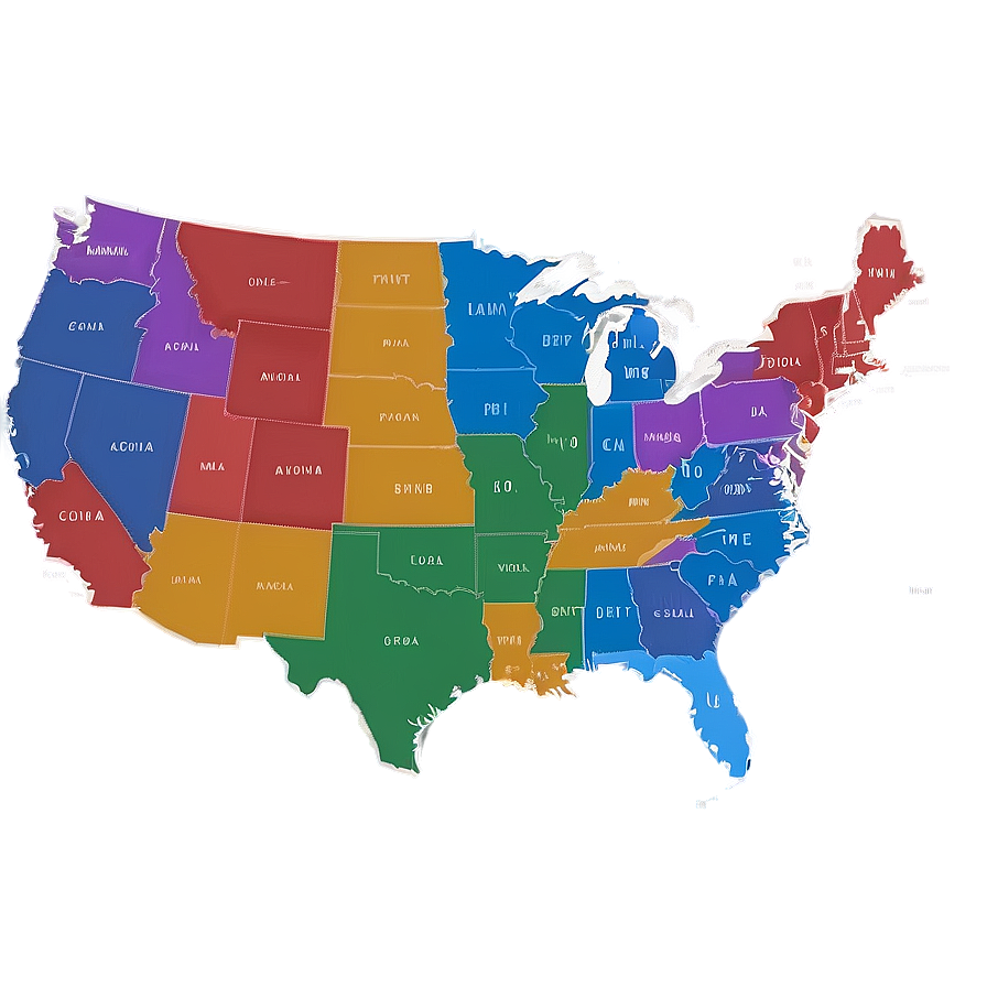 Historical States Map Usa Png 06292024 PNG image