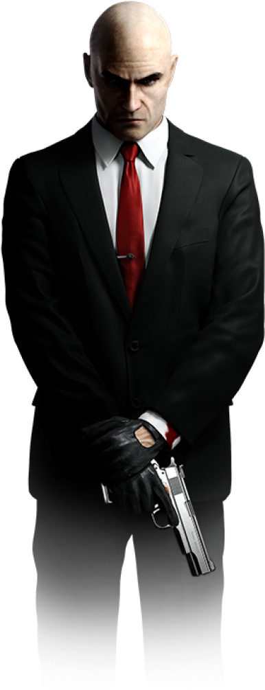 Hitman_ Agent47_ Classic_ Pose PNG image