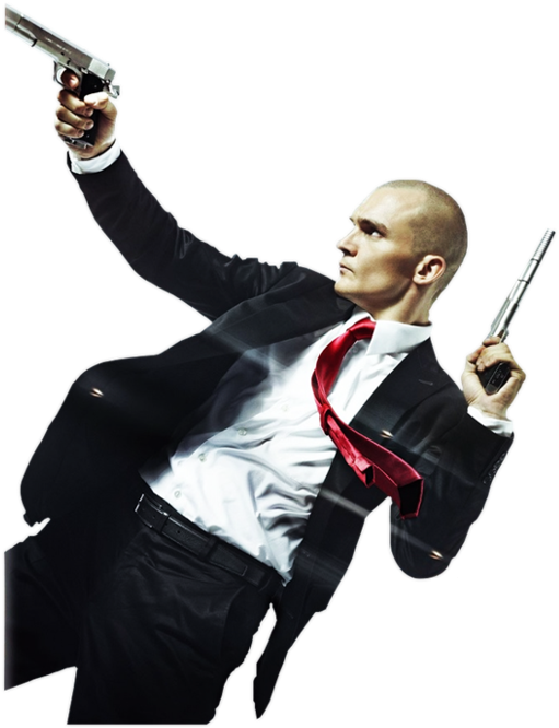 Hitman Dual Wielding Assassin PNG image