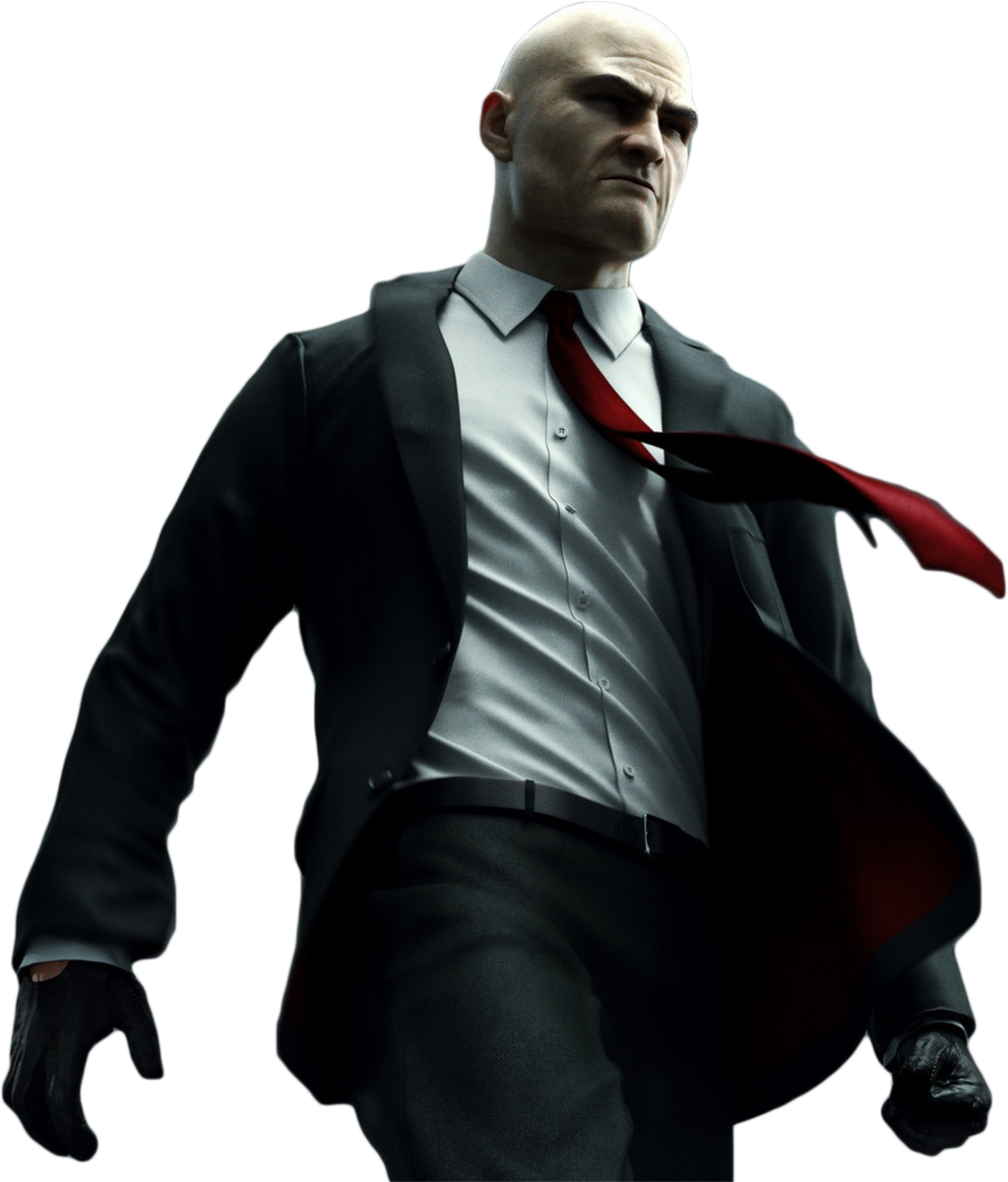 Hitmanin Black Suit PNG image