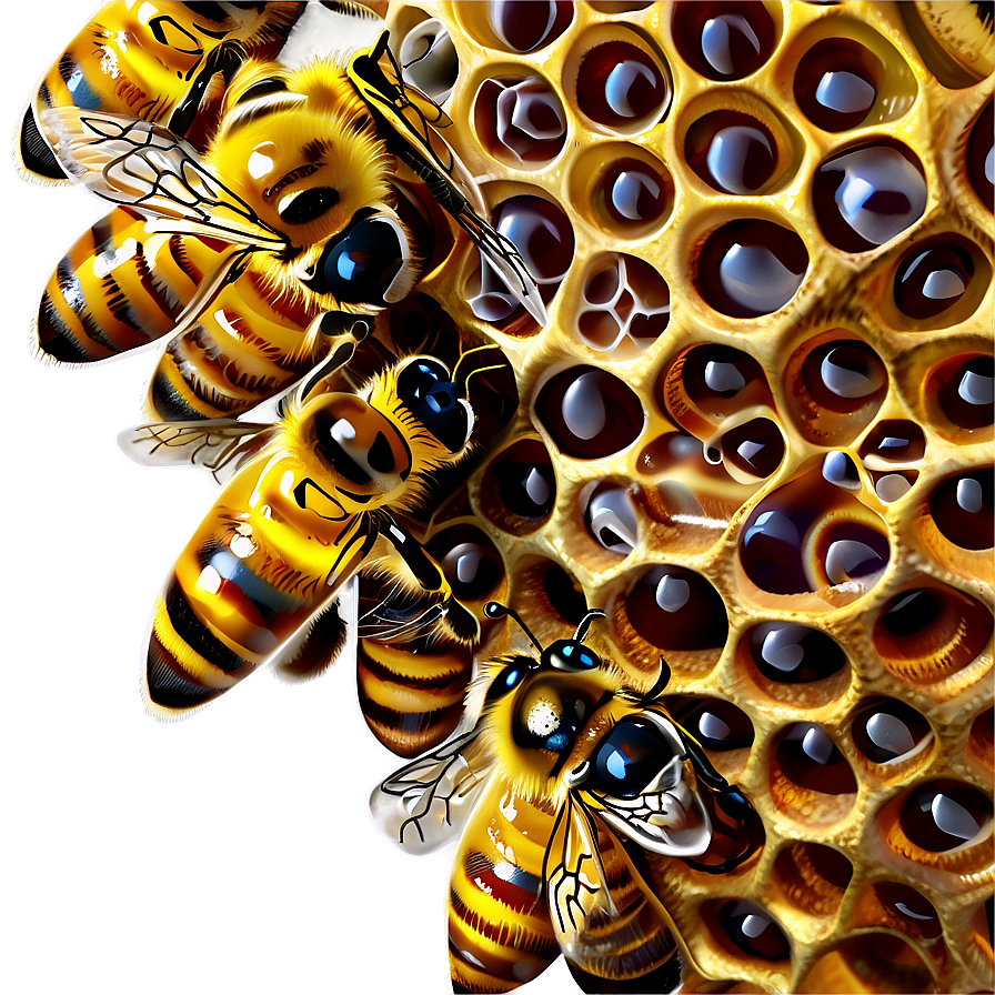 Hive Surrounded By Bees Png 25 PNG image