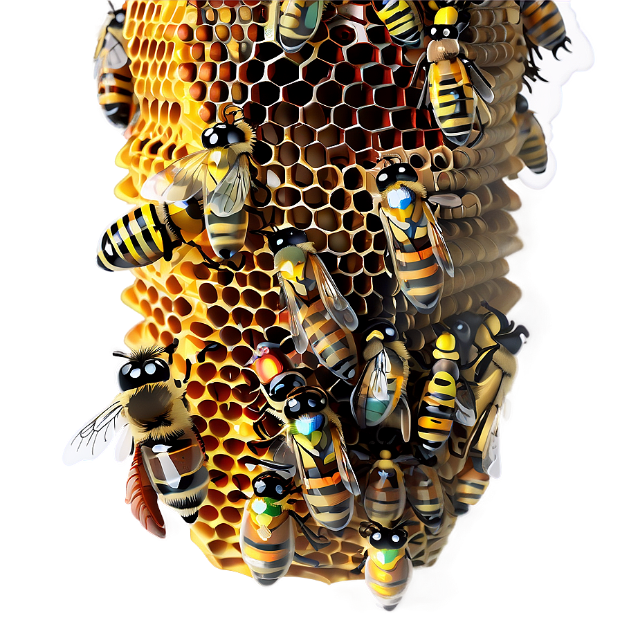 Hive With Bees Flying Png 10 PNG image