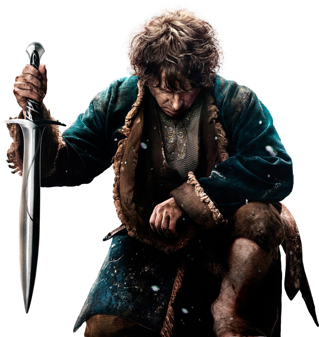 Hobbit Hero With Sword PNG image