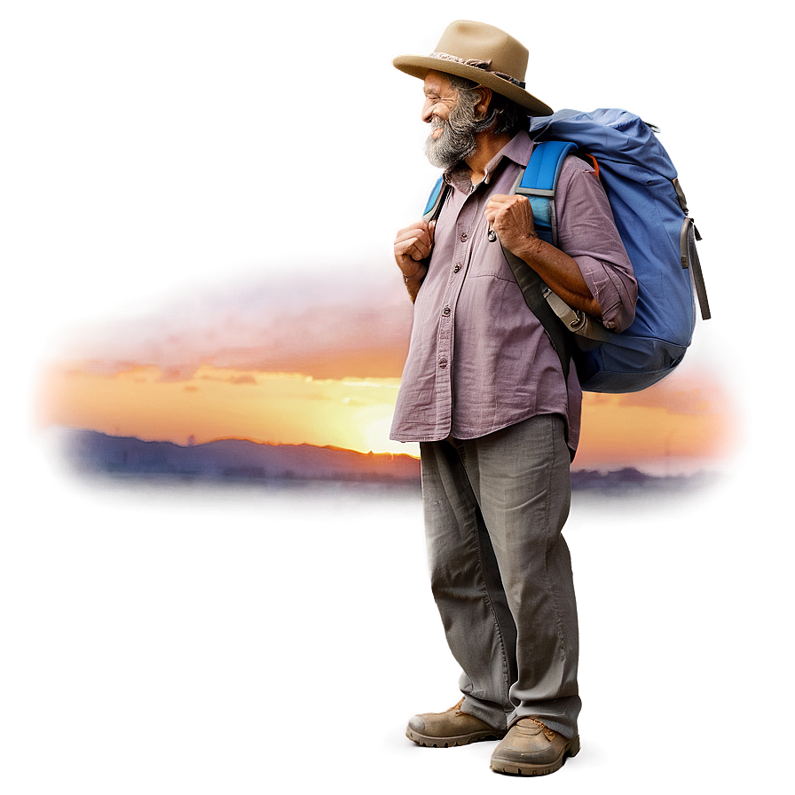 Hobo Enjoying Sunset Png Byf PNG image