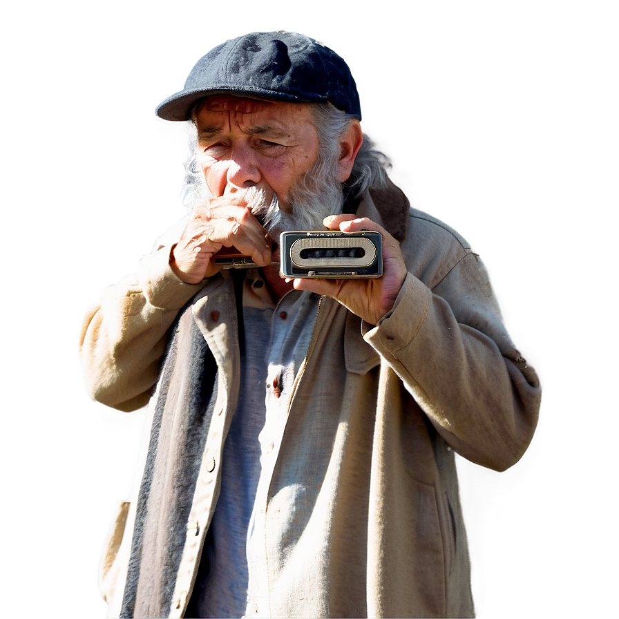 Hobo Playing Harmonica Png 1 PNG image