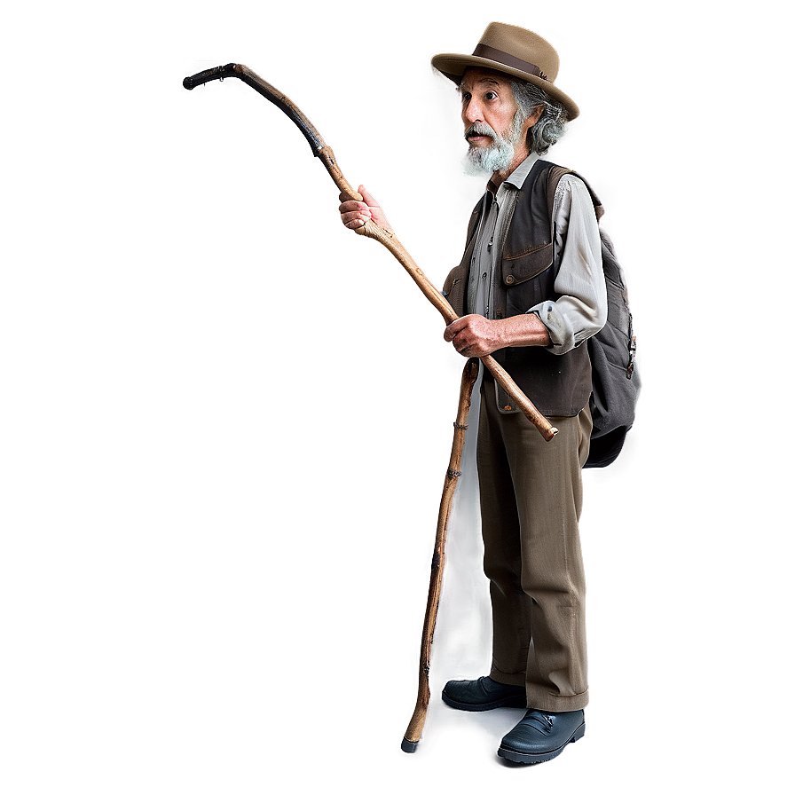 Hobo Walking Stick Png 06242024 PNG image