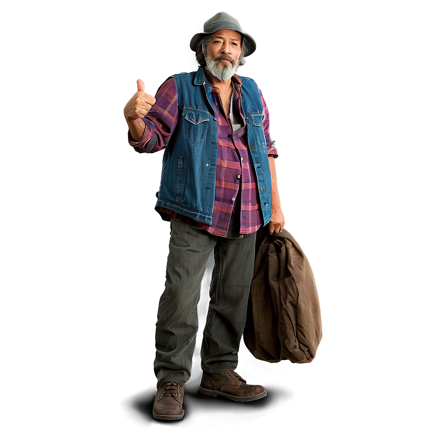 Hobo With Patched Clothes Png Bkf14 PNG image