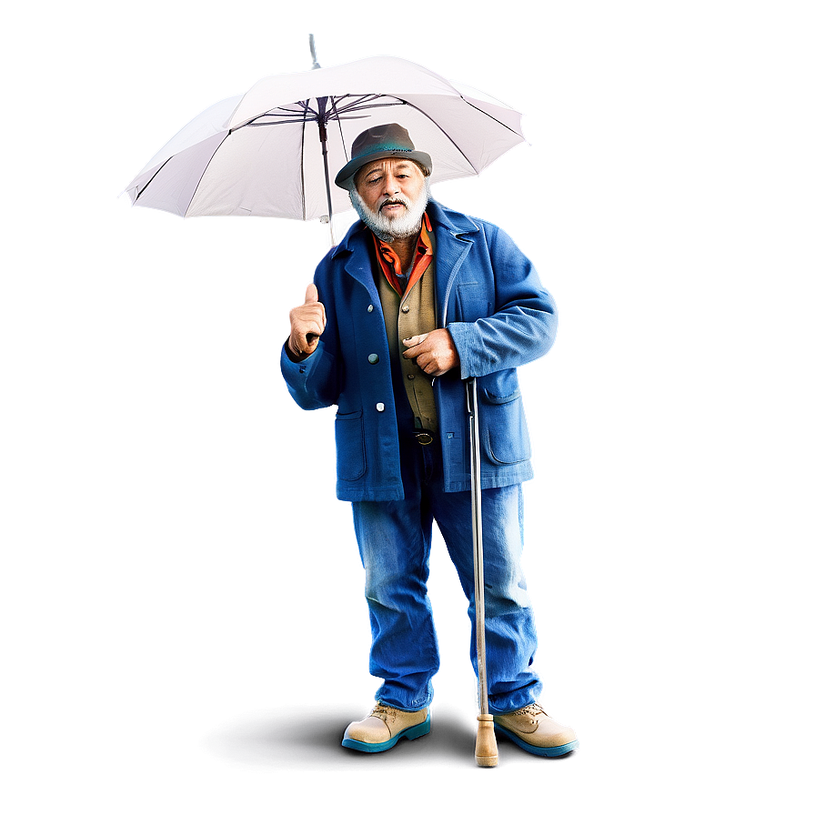 Hobo With Umbrella Png 06242024 PNG image