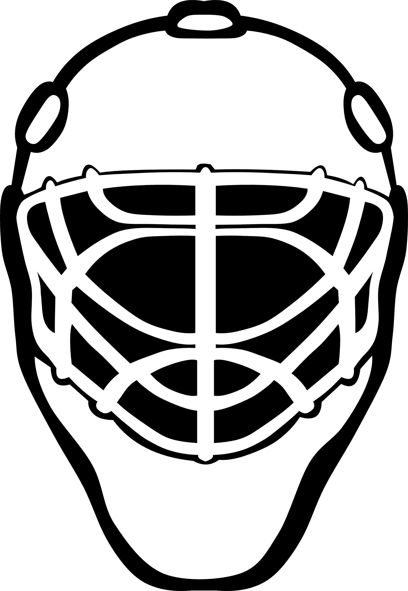 Hockey Goalie Mask Vector PNG image