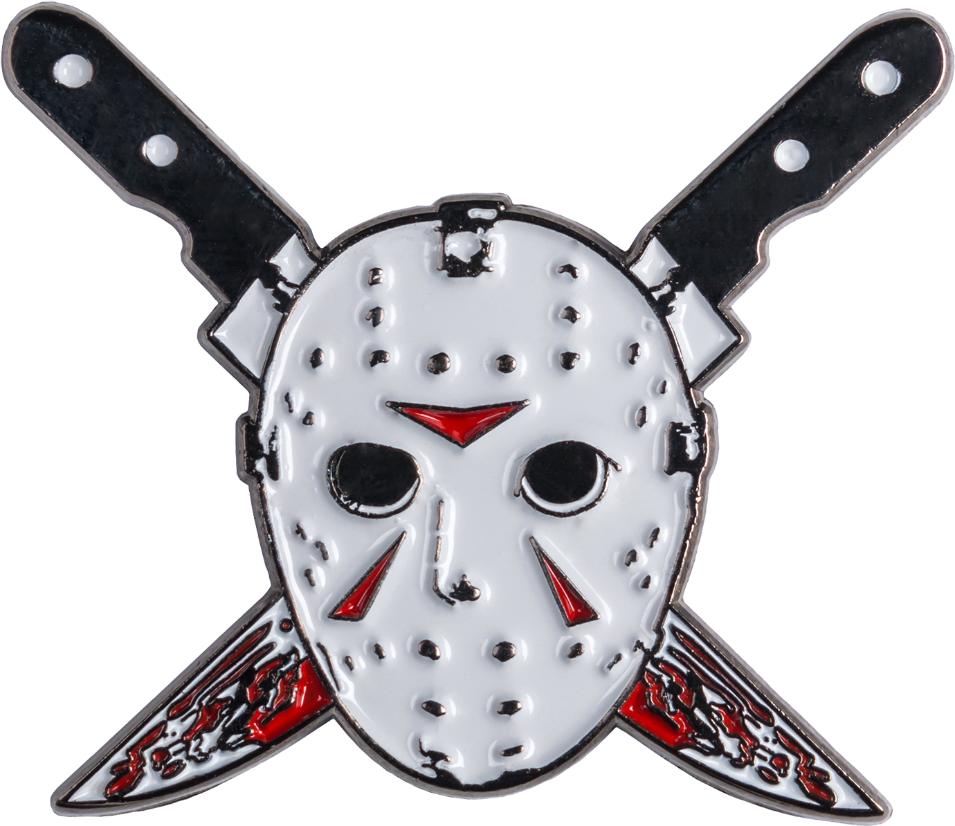 Hockey Maskand Knives Pin PNG image