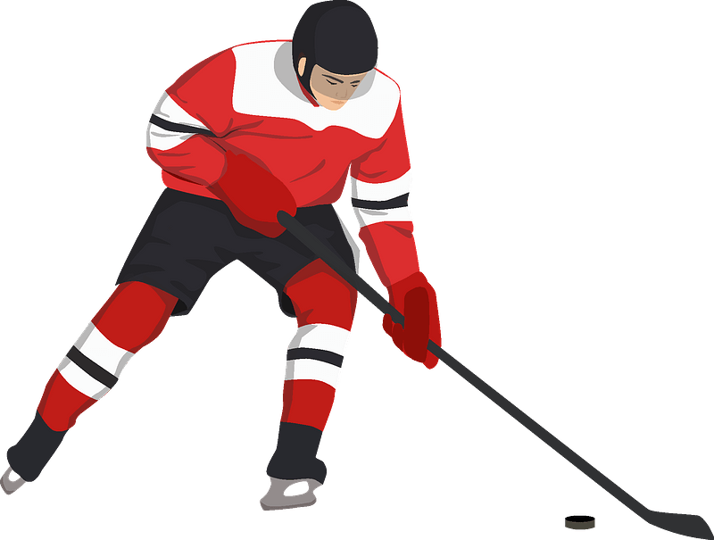 Hockey Playerin Action PNG image