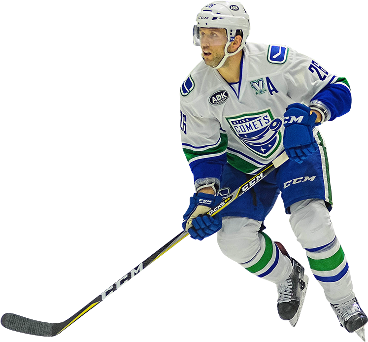 Hockey Playerin Action Utica Comets PNG image