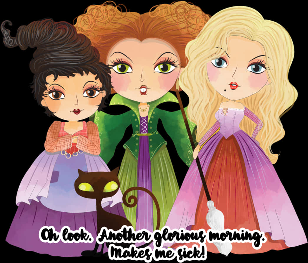 Hocus Pocus Sanderson Sisters Cartoon PNG image