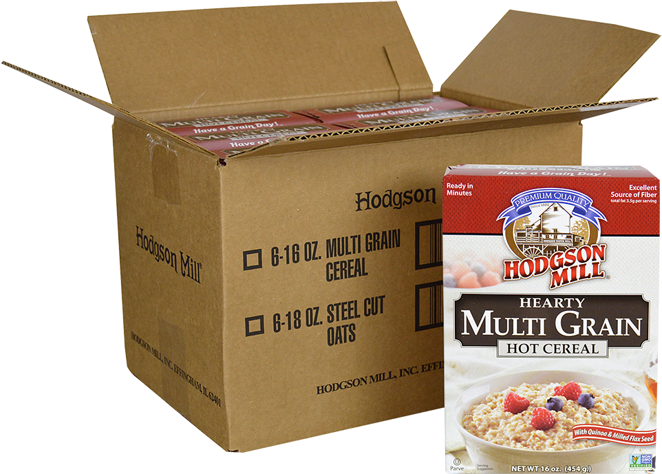 Hodgson Mill Multi Grain Cereal Boxand Packaging PNG image