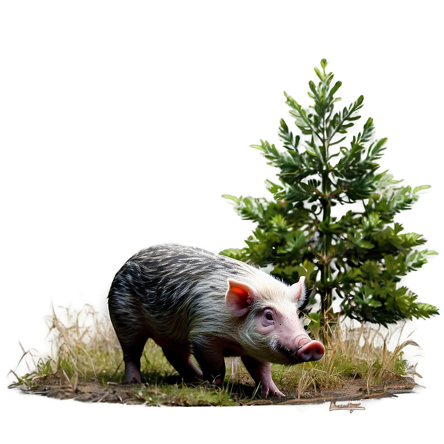 Hog In Forest Png Qkb PNG image