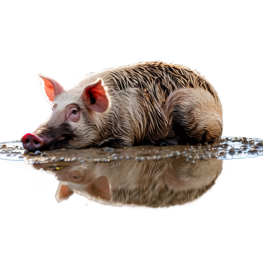 Hog In Mud Png Edx PNG image