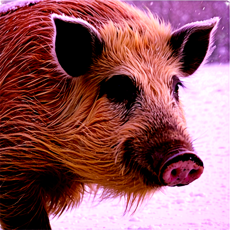 Hog In Snow Png Way PNG image