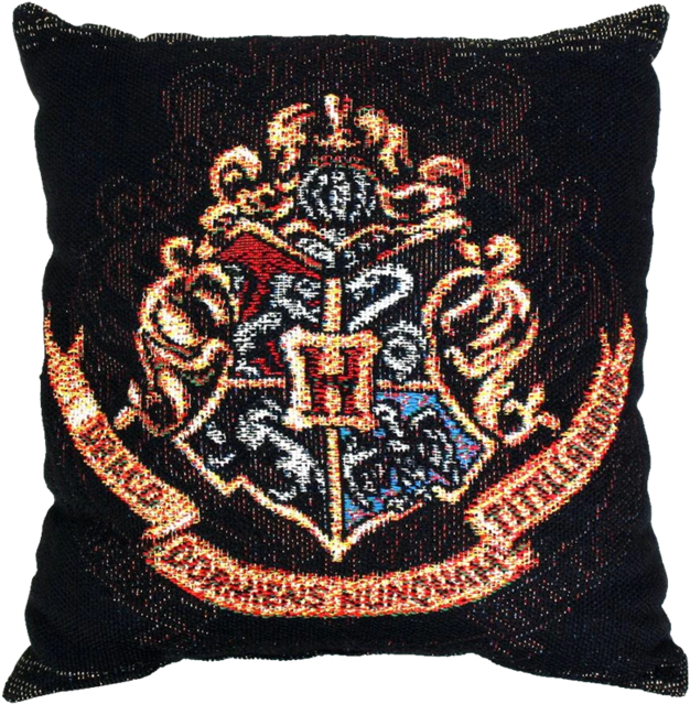 Hogwarts Crest Embroidered Pillow PNG image