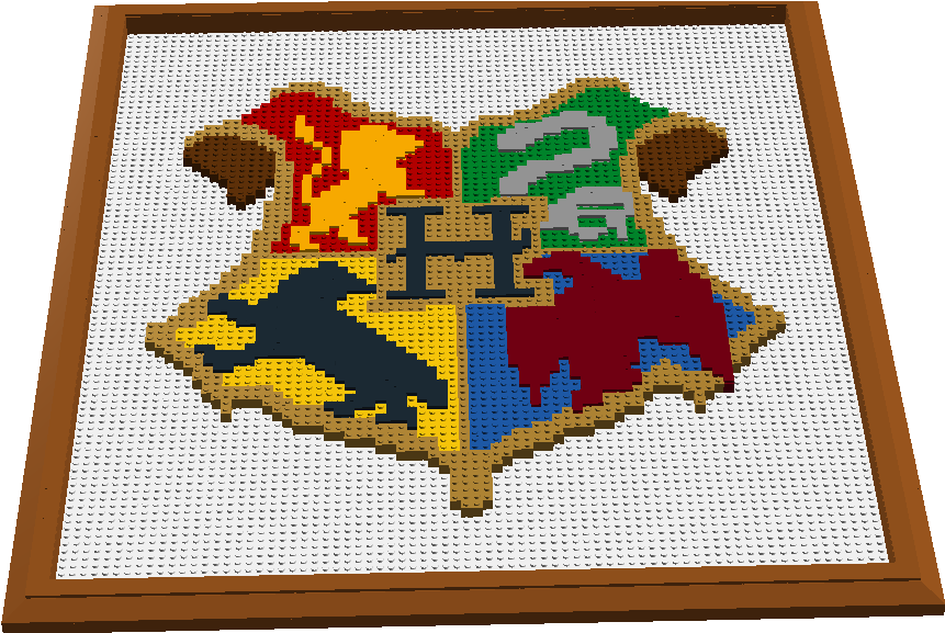 Hogwarts Crest Lego Art PNG image