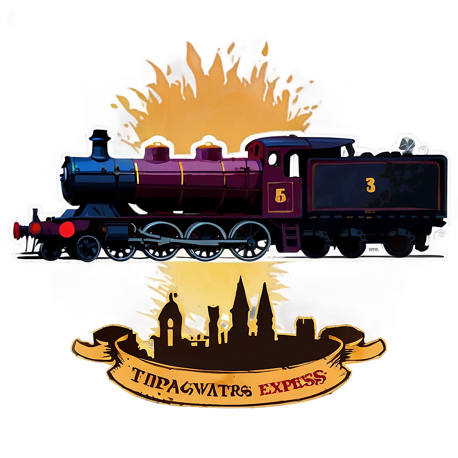 Hogwarts Express Silhouette Png 06292024 PNG image