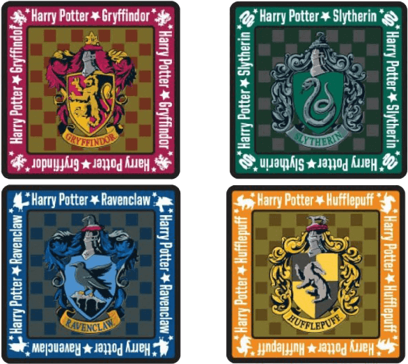 Hogwarts House Crests Collection PNG image