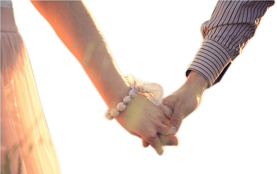 Holding Hands Couple Sunset PNG image