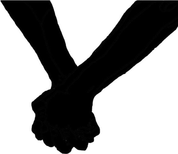 Holding_ Hands_ Silhouette_ Clipart PNG image