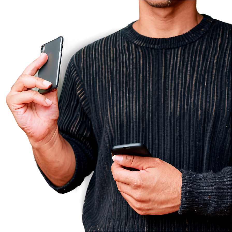 Holding Phone With Both Hands Png 18 PNG image