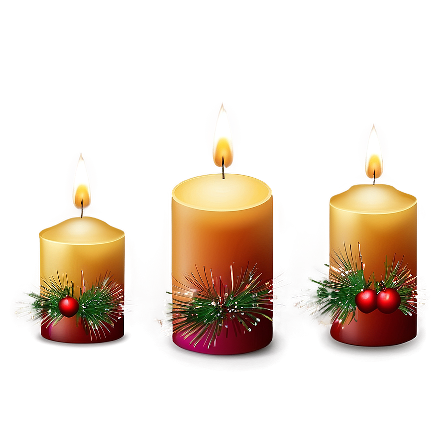 Holiday Candle Arrangements Png Mlt PNG image