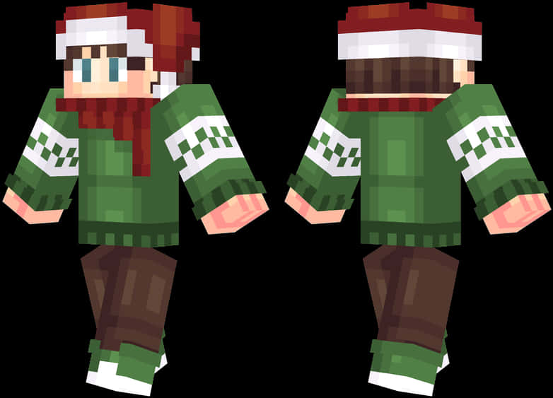 Holiday Elf Minecraft Skin PNG image