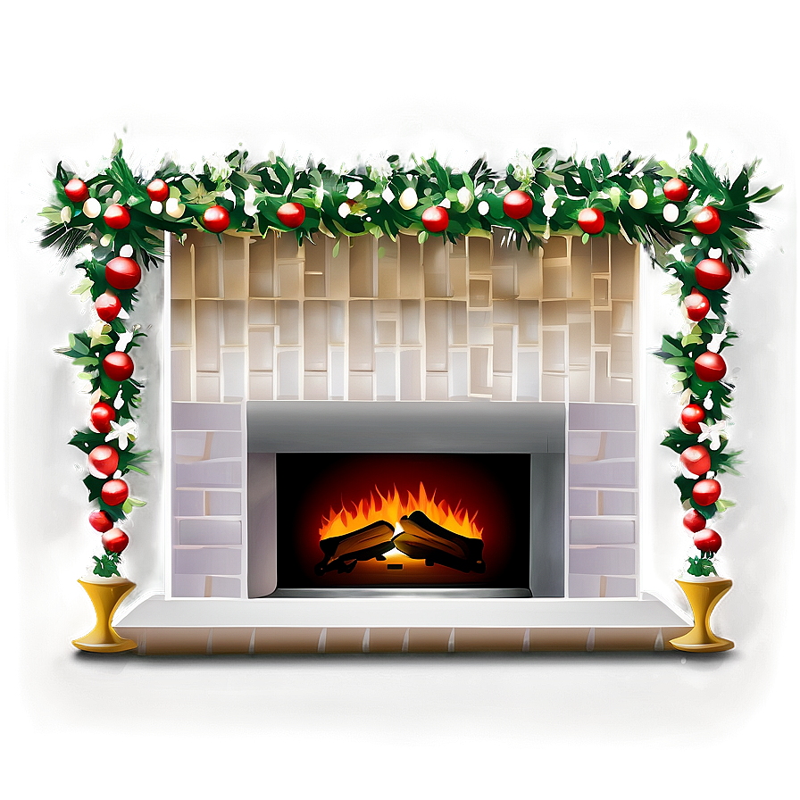 Holiday Fireplace Scene Png 41 PNG image
