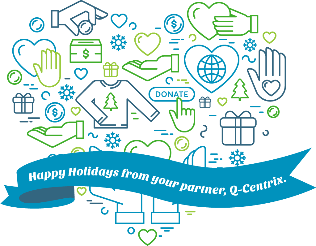 Holiday Greetings Charity Theme Q Centrix PNG image