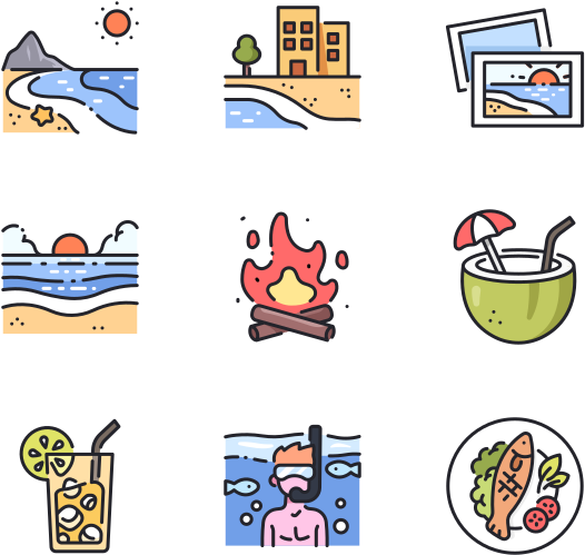 Holiday Icons Set PNG image