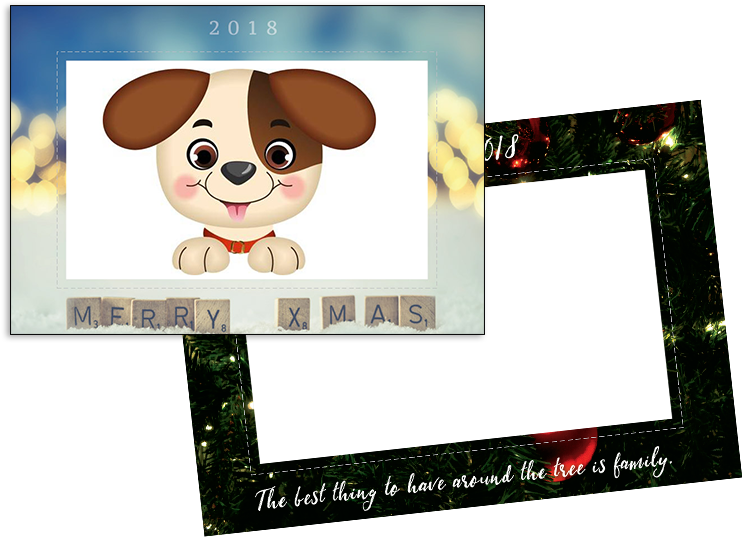 Holiday Puppy Christmas Card2018 PNG image