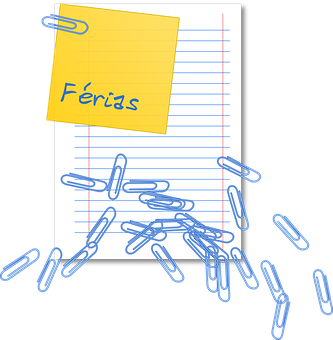 Holiday Reminder Note Paperclips PNG image