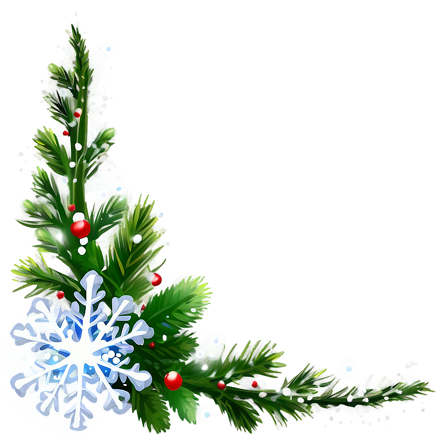 Holiday Snow Border Png 06282024 PNG image