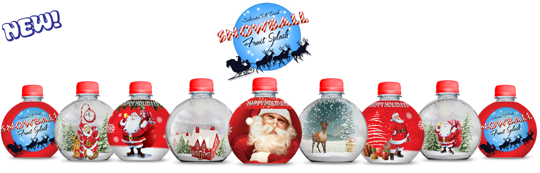 Holiday Themed Plastic Bottles PNG image