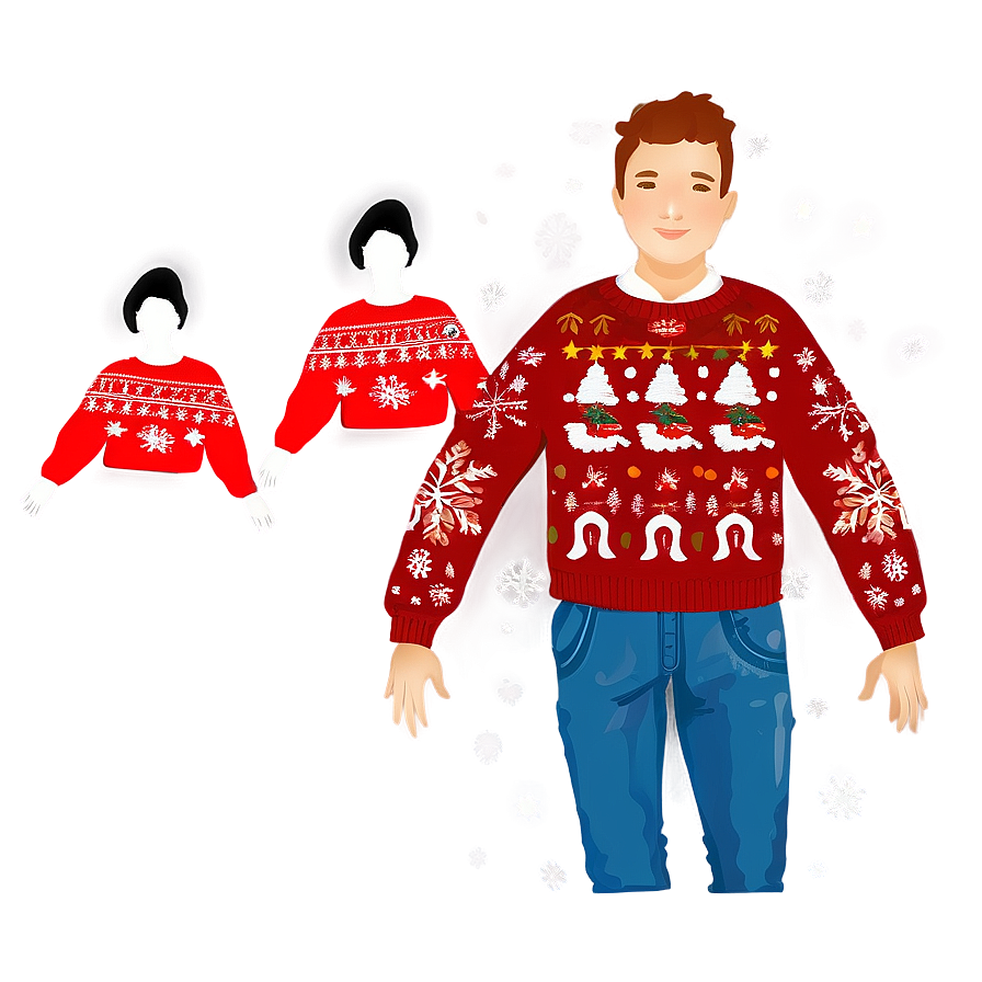 Holiday-themed Ugly Sweater Png 58 PNG image