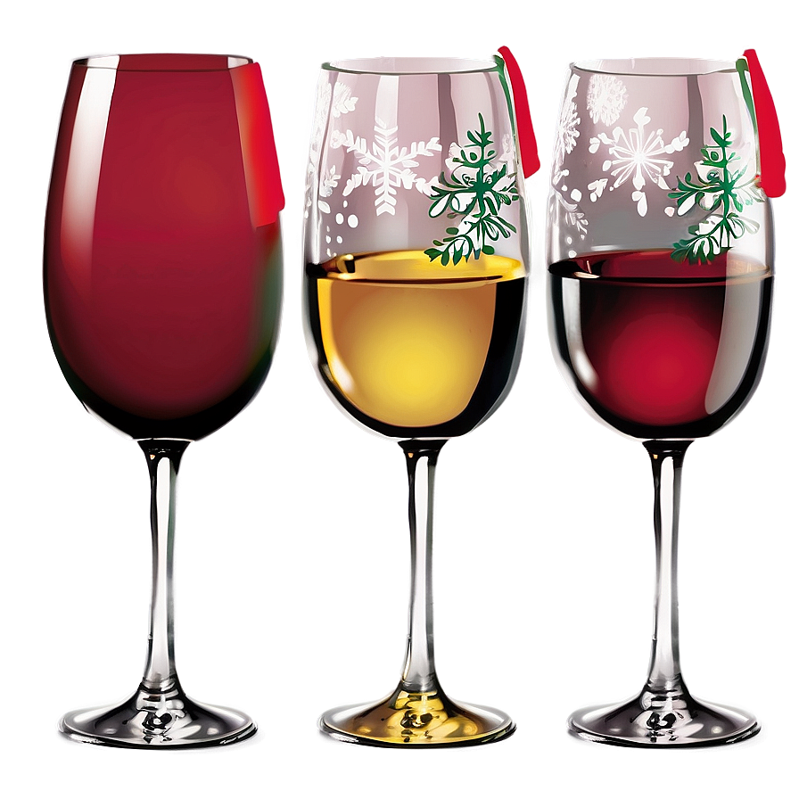 Holiday Wine Glasses Cheer Png Yih PNG image