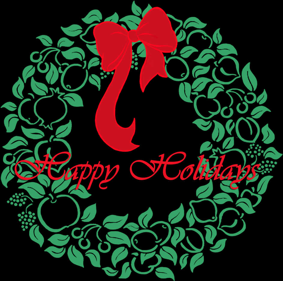 Holiday Wreathwith Red Bow PNG image