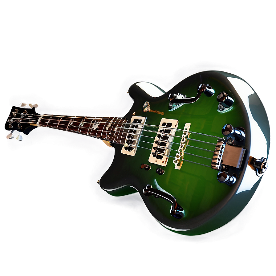 Hollow Body Bass Guitar Png 06202024 PNG image