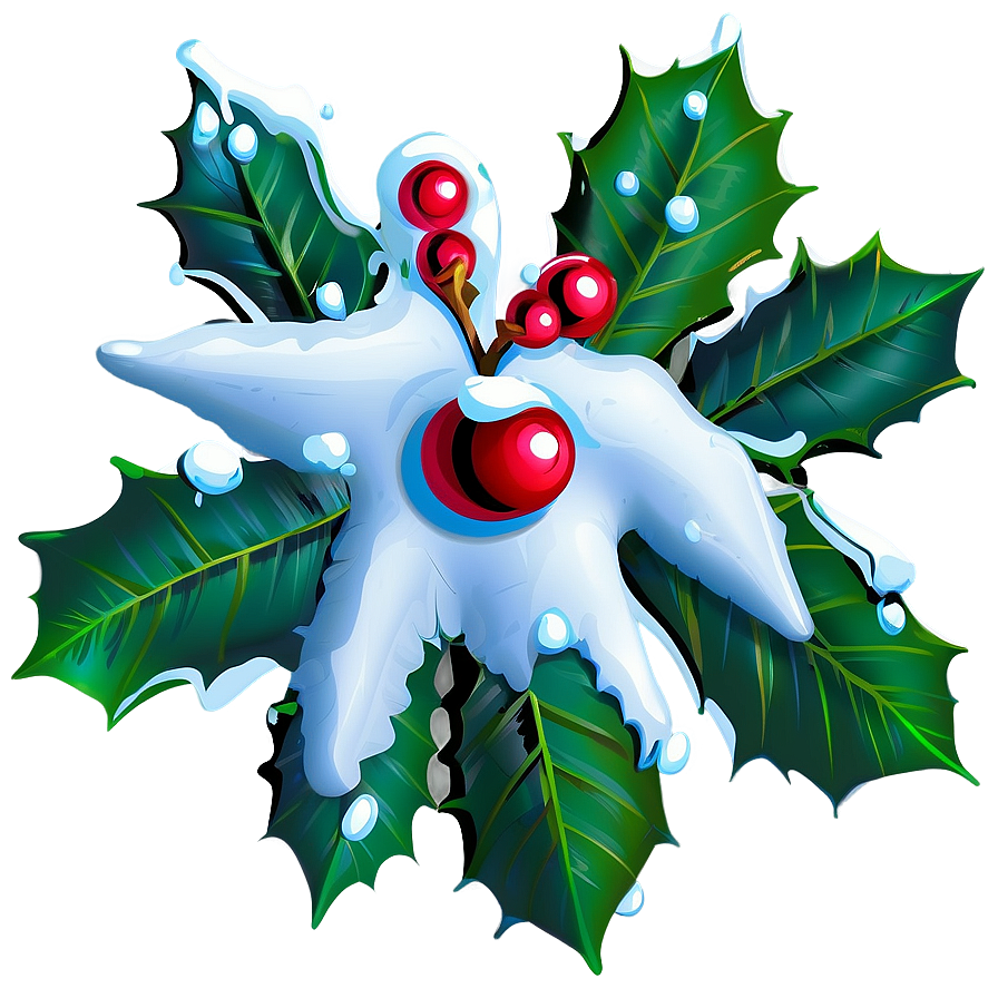 Holly And Snow Png 72 PNG image