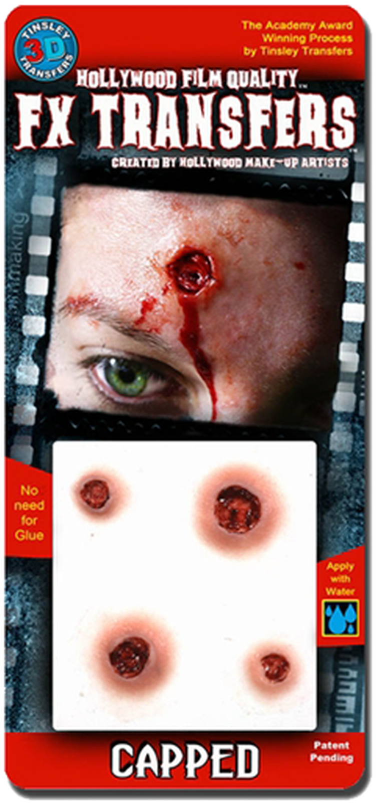 Hollywood F X Transfers Capped Wound Makeup PNG image