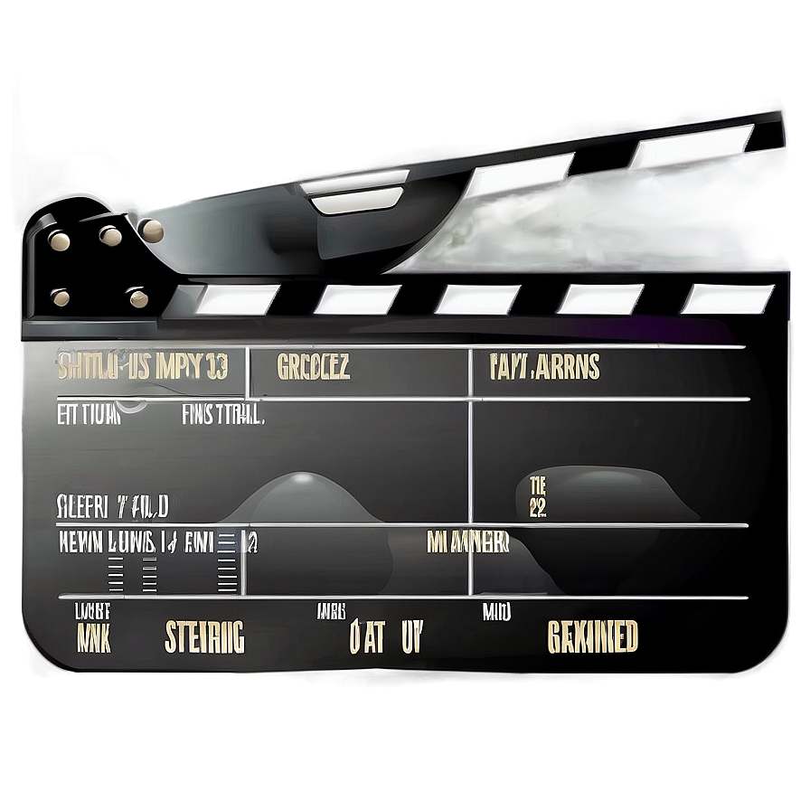 Hollywood Film Slate Design Png Qmp47 PNG image