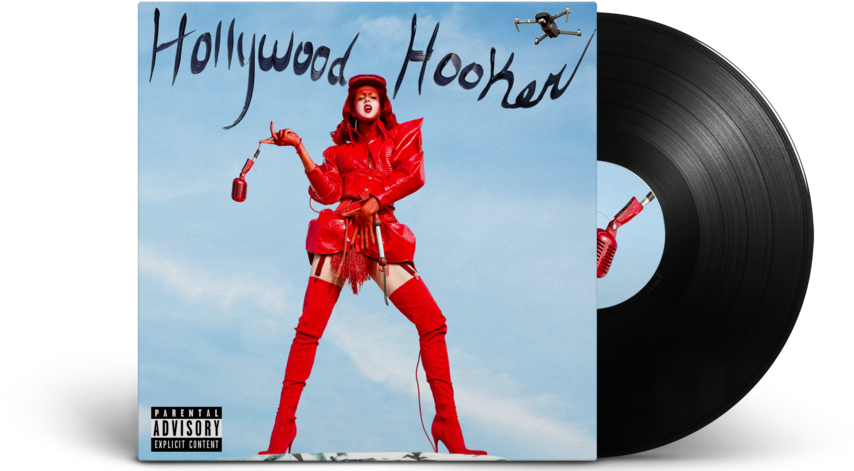 Hollywood Hooker Vinyl Album Cover PNG image